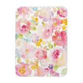 Midzomer | Waterverf Roze Floral Magneet (Verticaal)