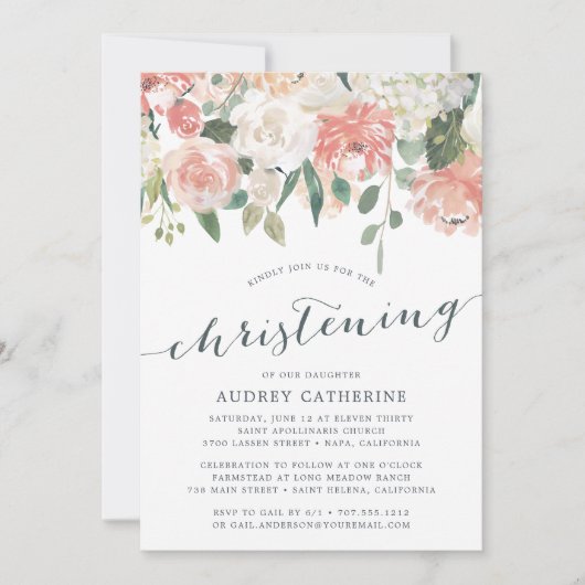 Midzomerbloem | doopuitnodiging kaart (Voorkant)