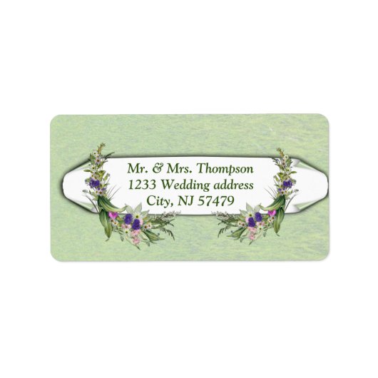 Midzomerbloemen Etiket (Voorkant)