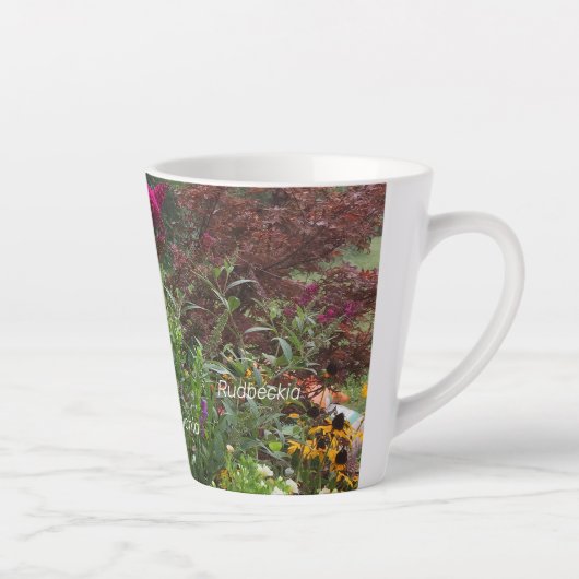 Midzomerbloemen gelabeld latte mok (Rechts)