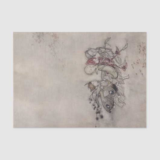 "Midzomerfeeën" door Arthur Rackham Tissuepapier (Voorkant)
