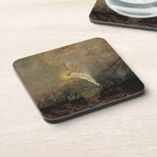 Midzomernacht door Grimshaw, Victoriaans kunst Bier Onderzetter (Linkerzijde)