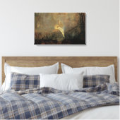 Midzomernacht door Grimshaw,  Victoriaans kunst Canvas Afdruk (Insitu (Slaapkamer))