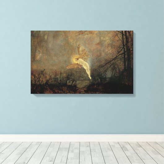 Midzomernacht door Grimshaw,  Victoriaans kunst Canvas Afdruk (Insitu (Houten vloer))