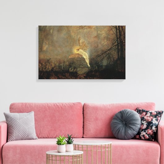 Midzomernacht door Grimshaw,  Victoriaans kunst Canvas Afdruk (Insitu (Woonkamer))