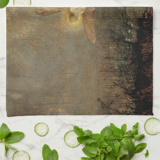 Midzomernacht door Grimshaw,  Victoriaans kunst Theedoek (Gevouwen)