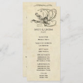 Midzomernacht droom bruiloft programma programmakaart (Voorkant / Achterkant)