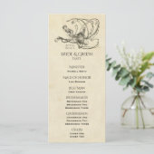 Midzomernacht droom bruiloft programma programmakaart (Staand voorkant)