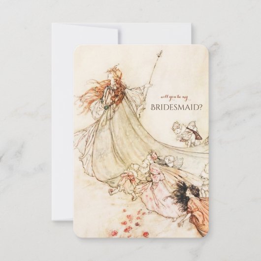 Midzomernacht droom Word jij mijn bruidsmeisje? Kaart (Voorkant)