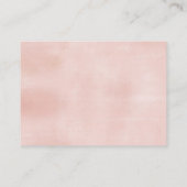 Midzomerroze Kaart voor de schoeisel met een Flora (Achterkant)