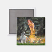 Midzomers Eve - Keeshond Magneet (Voorkant / Achterkant)