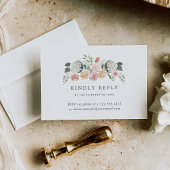 Midzomerse Floral Telefoon of E-mailkaart RSVP