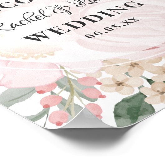 Midzomerse Roos met rondcirkelvorm Poster (Hoek)