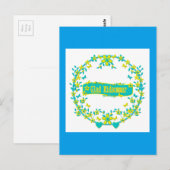 Midzomersymbool zweden briefkaart (Voorkant / Achterkant)