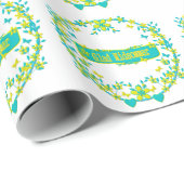 Midzomersymbool zweden cadeaupapier (Rol Hoek)