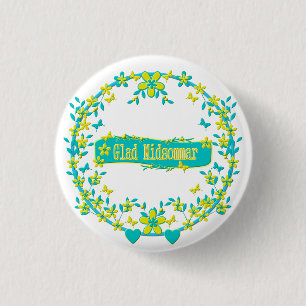 Midzomersymbool zweden diner klassieke bord ronde button 3,2 cm