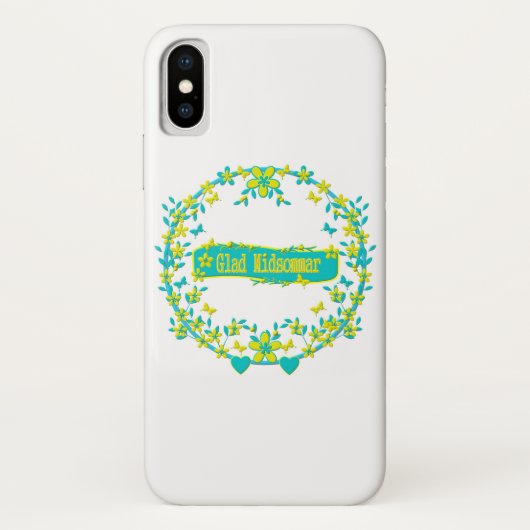 Midzomersymbool zweden Glad midsommar. Case-Mate iPhone Case (Achterkant)