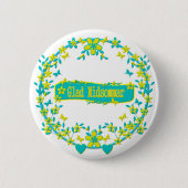 Midzomersymbool zweden ronde button 5,7 cm (Voorkant)