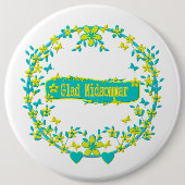 Midzomersymbool zweden ronde button 6,0 cm (Voorkant)