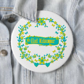 Midzomersymbool zweden ronde button 6,0 cm (In situ)