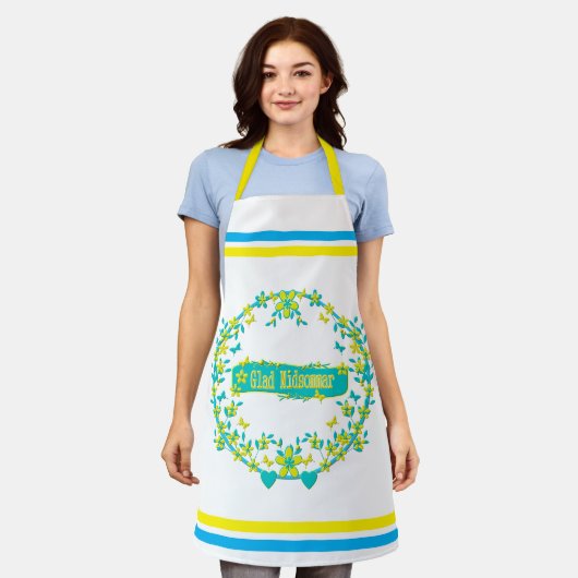 Midzomersymbool zweden schort (Gedragen)