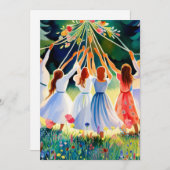 Midzomervreugde Feestdagenkaart (Voorkant / Achterkant)