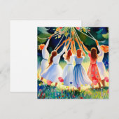 Midzomervreugde Feestdagenkaart (Voorkant / Achterkant)