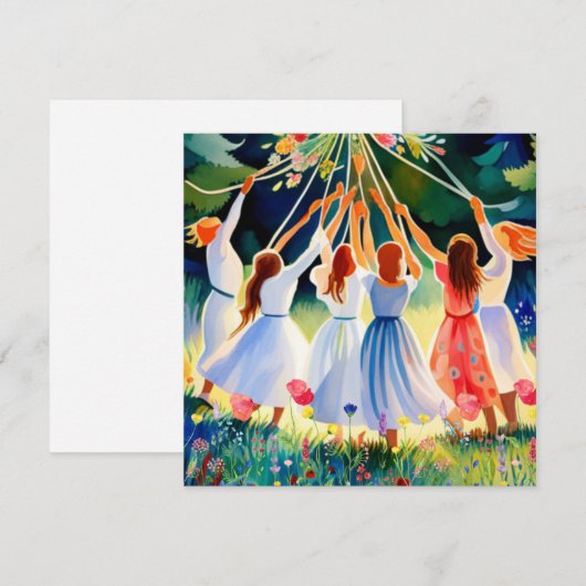 Midzomervreugde Feestdagenkaart (Voorkant / Achterkant)