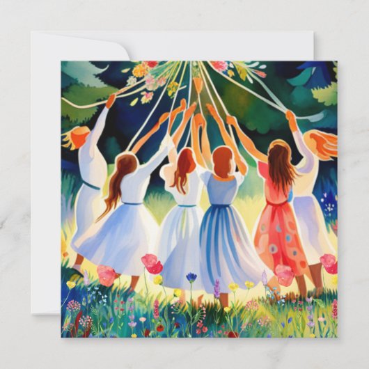 Midzomervreugde Feestdagenkaart (Voorkant)