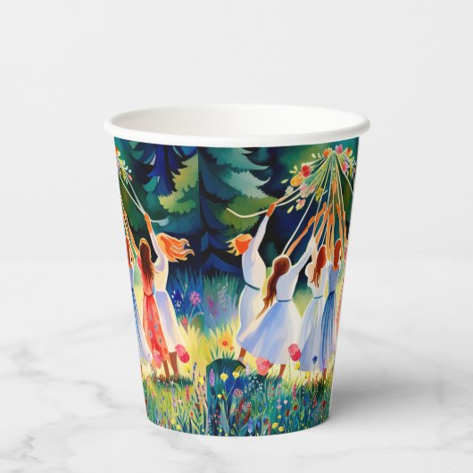 Midzomervreugde Papieren Bekers (Achterkant)