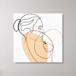 Mier- en baby dovasthechtenziekenhuiswandkunst canvas afdruk