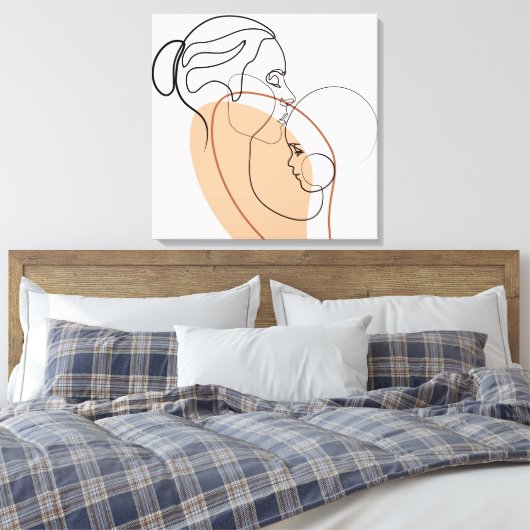 Mier- en baby dovasthechtenziekenhuiswandkunst canvas afdruk (Insitu (Slaapkamer))