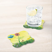 Mier en vlinder op een zomerweide Illustratie Kartonnen Onderzetters (Insitu)