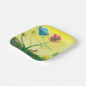 Mier en vlinder op een zomerweide Illustratie Papieren Bordje (Gebogen)