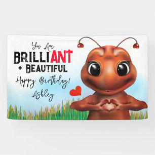 Mier Gebarentaal Briljante Kinderen Verjaardag Spandoek