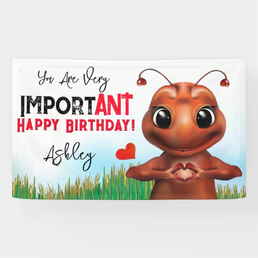 Mier Gebarentaal Kinderen Verjaardag Spandoek (Horizontaal)