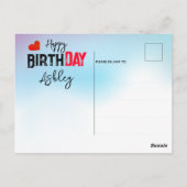 Mier Gebarentaal Verjaardag Briefkaart (Achterkant)