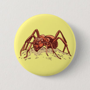 Mier - Hardwerkende Insect Ronde Button 5,7 Cm
