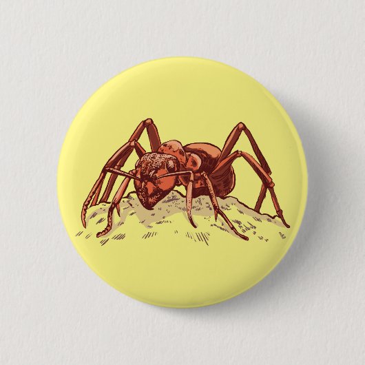Mier - Hardwerkende Insect Ronde Button 5,7 Cm (Voorkant)
