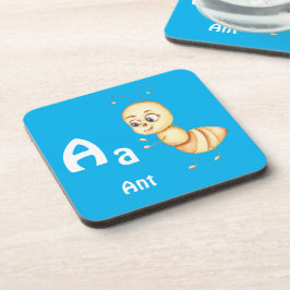 Mier personaliseer ABC: Letter A - Voeg je naam to Bier Onderzetter