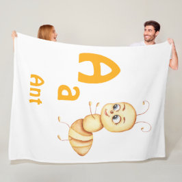 Mier personaliseer ABC: Letter A - Voeg je naam to Fleece Deken