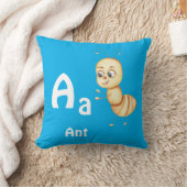 Mier personaliseer ABC: Letter A - Voeg je naam to Kussen (Deken)
