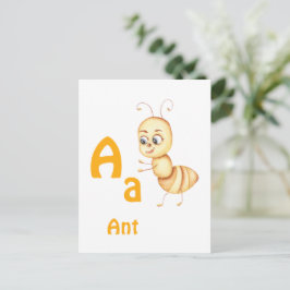 Mier personaliseer ABC: Letter A - Voeg uw naam to Briefkaart