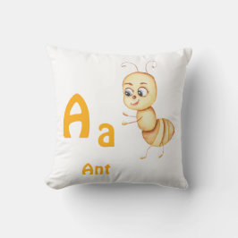 Mier personaliseer ABC: Letter A - Voeg uw naam to Kussen