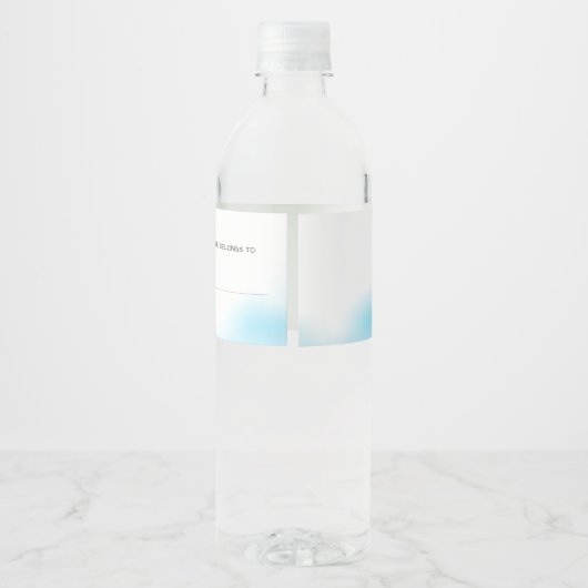 mier pun gebarentaal kinderen verjaardag dank u waterfles etiket (Achterkant)