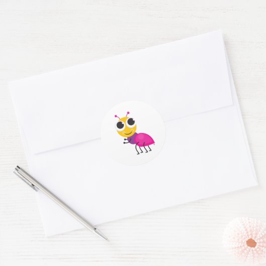 mier-Sticker Ronde Sticker (Envelop)