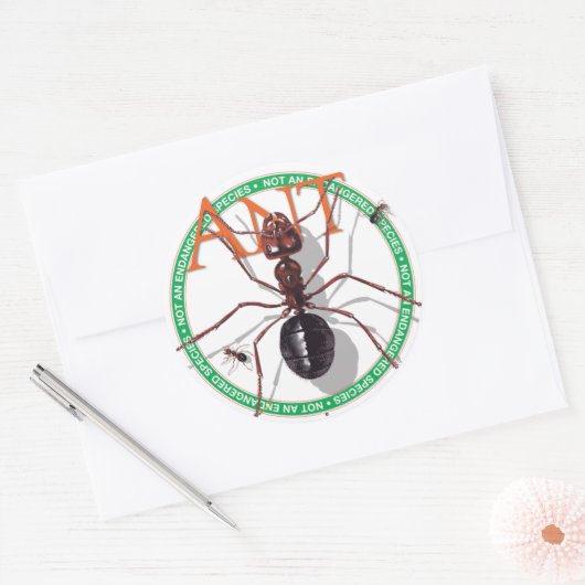 mier-Sticker Ronde Sticker (Envelop)