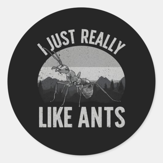 mier thema voor insectenmier ronde sticker (Voorkant)