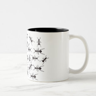 mier tweekleurige koffiemok