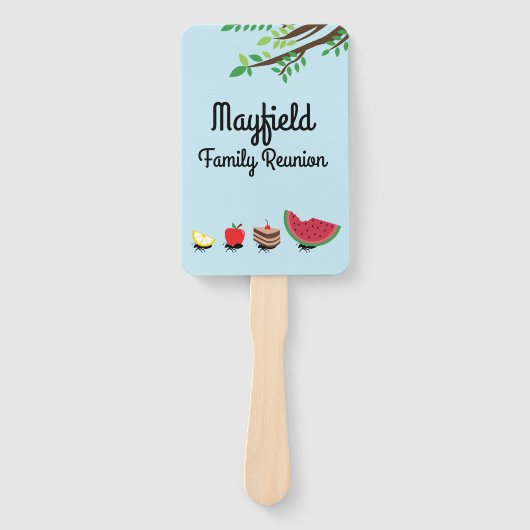 Mieren die voedsel wegdragen gezinshereniging handwaaier (Voorkant)